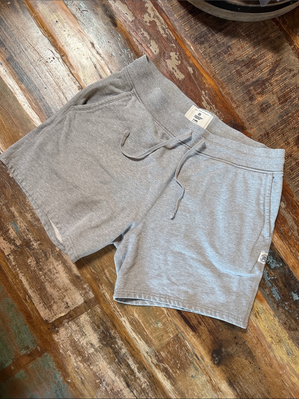 Reigning Champ Light Gray Men's Terry Athletic Short with Drawstring Waist